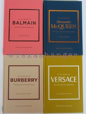 Little Book of Burberry, Alexander McQueen, Balmain, Versace Set of 4 Books